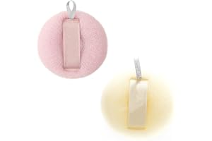 SJBAUTYO 2 Pack Bain Douche Éponge,Confortable et Douce Boule de bain,Maille fine pour une mousse efficace, convient aux bébés et aux adultes, en beige et rose