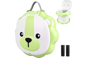 Audasi Toilettensitz Kinder Töpfchen Falttoilette Kinder Töpfchen Training Sitze Klapptoilette Für Kinder Kinder Reise Töpfchen Tragbare Travel Töpfchen mit Reisetasche Für Indoor Outdoor (Grün)