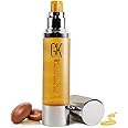 GK HAIR Global Keratin Organic Argan Hair Oil (50ml/1.69 Fl Oz) Siero per lo styling, per il controllo del crespo, Danno secc