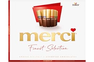 ‎MERCI merci Finest Selection Große Vielfalt – 1 x 250 g – Erlesene Schokoladen-Spezialitäten – Gefüllte und nicht gefüllte Pralinen