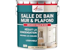 ARCANE INDUSTRIES Peinture salle de bain mur et plafond, condensation - 2.5 L Ivoire Clair - RAL 1015