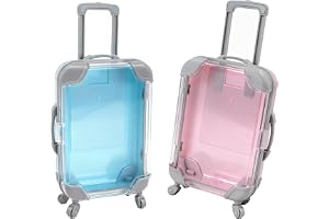 Ennoxwi Set med 2 mini presentväskor för pengar för resor och semester, miniatyrreseväska, kreativ presentförpackning för barn, samlarobjekt eller resekuponger