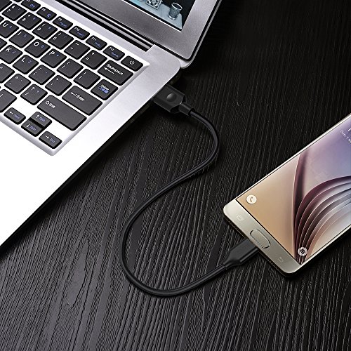 Micro USB Kabel MAPUX Ladekabel Datenkabel aus Solide Stecker (180cm) für Samsung, Huawei, LG, Sony, Motorola, HTC, Nokia, Google Nexus und andere Android Geräte (Schwarz) - 4