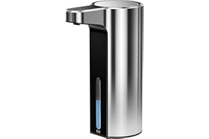 EKO Soap Dispenser, Acrylonitrile Butadiene Styrene (ABS), Chrome Metallic, 9 oz