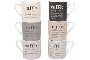 Villa d'Este Home Tivoli 5906603, Victionary Classic Set 6 tazzine caffè in new bone china 90 ml