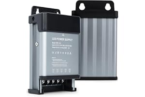 KSIBNW Transformador 220V a 24V 100W, Fuente de Alimentación Exterior Impermeable IP44 LED Driver Conmutada Fuente Alimentación de Voltaje Constante Driver de Bajo Voltaje para Tira LED