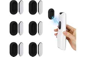 XYOFUN Magnetic Remote Control Holder Wall Mount - 6 Pcs No Drill Self-Adhesive Organizer for Air Conditioner & TV Remotes, Storage Caddy for Televisions Backside - Black