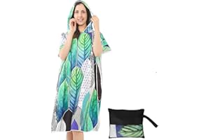 CHMMY Poncho Surf para Mujeres Toalla de Poncho Playa Albornoz Cambiar con Capucha Toalla Túnica Grueso Secado Rápido Microfibra Traje de Buceo Toalla para Surf,Natación