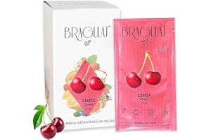 Bragulat Zumo Bebidas y Refrescos Instantáneas en Polvo Concentrado de Frutas, Cereza - 15 Sobres