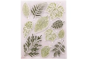 arriettycraft Different Type Leaves Maple Palm Leaves Rubber Clear Stamp/Seal Scrapbook/Photo Album Decorative Card Making Clear Stamps
