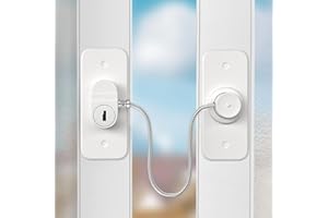 AOSITE Fenstersicherung Kinder Ohne Bohren, Kühlschrankschloss, Fensterschutz Kinder, Schrank Kindersicherung, 2 Stück Fensterschloss nur Kippen, Child Pet Safety Cabinet Lock for Childproof