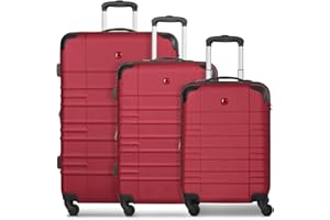 WENGER Koffer-Set 3-teilig für Damen und Herren | Reise-Trolleys 51 x 30 x 75 cm aus hochwertigem, stoßfestem ABS Material | Erweiterbar & Teleskopgriff| Amplar Evo Serie