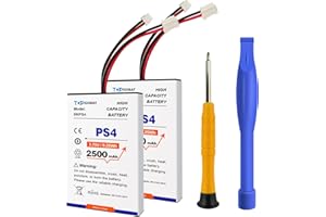 TOPGOBAT 2pcs PS4 Controller Akku, 2500mAh hohe Kapazität, kompatibel für PS4/PS4 Pro/PS4 Slim PlayStation 4 Dualshock 4 Controller CUH-ZCT1H CUH-ZCT1E CUH-ZCT1U CUH-ZCT2U CUH-ZCT2