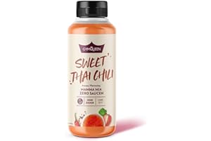 GymQueen Mamma Mia Sauce Zéro, à teneur réduite en calories, sans graisse & sans sucre ajouté, pour affiner les plats ou comme vinaigrette, végétarienne, Piment Doux Thaï