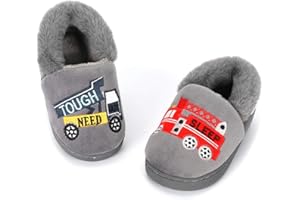 LACOFIA Pantuflas Antideslizante de Invierno para niños Zapatillas de casa de Peluche cálida para niños