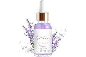 Gelike ec Olio Cuticole Unghie Jojoba Organica Vitamina B e E Essenziali Riparazione Rivitalizzante Idratante e Nutriente Cura Penna Riparatrice Crescita Cuticola Unghie Lavanda 15ml