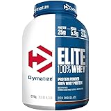 Dymatize Elite 100% Whey Rich Chocolate 2170g - Polvere ad alto contenuto di proteine e basso zuccheri del siero latte BCAA