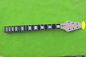 Yinfente Guitar Neck 22 fret 24.75 inch Flying V Electric Guitar Rosewood Guitar Fretboard Binding Headstock (bolt on)