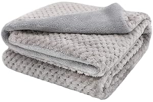 furrybaby Premium Fluffy Fleece Dog Blanket, Soft and Warm Pet Throw for Dogs & Cats (Grey, L (100x120cm))