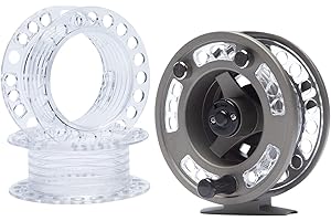 HAWKRIDGE YUKON Quality UK Brand # 7/8 Wide Arbor Cassette Fly Reel With 3 Interchangeable Cassette Spools - Advanced Engineering Aluminium - Ideal for Stillwater Reservoir and Switch