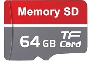 asoutha Tarjeta SD 64GB Portátil HD Tarjeta de Memoria de Alta Velocidad Mini Tarjeta Memoria Tarjeta TF 64GB Impermeable SD Card para Cámaras, Tableta, Drone