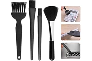 DECARETA 4-in-1 Anti Static Brushes Electronic Cleaning Brush PC Keyboard Cleaning Tools Dust Cleaning Removal Brush Kit for PCB Motherboards Tablet Camera Laptop Computers (Black)
