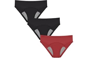 CARER HEALTHCARE INCONTINENCE PREGNANCY Carer Pack de 3 Bragas Menstruales para Flujo Abundante Absorción de 60 ml – Ropa Interior de Algodón Lavable Almohadilla Absorbente Especial para Uso Diario Braguita de Incontinencia para Mujer M