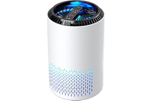 QEXREED Luftreiniger Allergiker, Raumluftreiniger HEPA-Filter gegen Pollen & Schimmel, Air Purifier mit Timer, Aroma-Diffusor für Staub & Geruch (white)