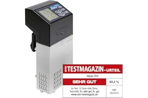 Allpax SV 2 Thermoplongeur sous vide, Cuisson au bain-marie professionnel jusqu’à 30 L, Cuisson sous vide à température ambiante, Écran LCD avec panneau de réglage, 1400 W