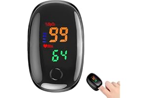 TMRBBESTY Oxymètre de Doigt,Moniteur Oxymétrie non Invasif,Oxymètre de Pouls avec Écran Couleur LCD,Saturometre Oxymetre,Oxymètre de pouls numérique,Mesureur de saturation en oxygène au doigt,Non batteria