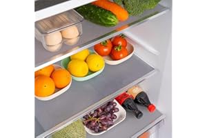 UQMIQURA 8 Stück Antibakterielle Kühlschrankmatten Matten entziehen Feuchtigkeit, Anti-Feuchtigkeit, DIY Zuschneidbar Kühlschrank Matten, für die Einlegeböden des Kühlschranks (45 * 29cm)