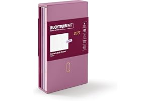 LEUCHTTURM1917 Quarterly dagkalender 2027 prickad, ficka (A6), flexcover, set om 4 (1 kalender per kvartal), Shades of