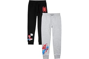 Marvel Spiderman - Pantaloni da jogging per ragazzi, confezione da 2, regali per bambini