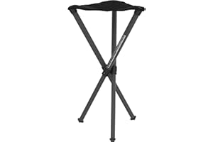 Walkstool - Basic Model - 3 Legged Folding Stool in Aluminium - Foldable - 2 Selectable Models with the Fixed Seat Heights 50 and 60 cm, Load 150 to 175 kg - Made in Sweden