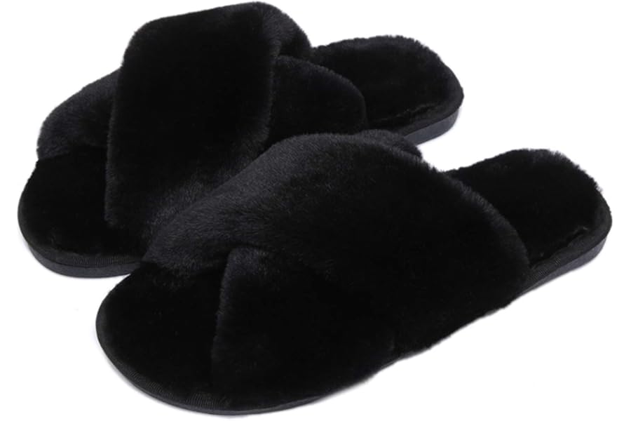 Fadezar Women's Plush Slippers Comfortable Winter Slippers Fashion Shoes Sandals Slippers