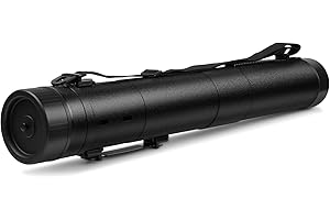 Flexzion Tubo de plástico con correa para guardar póster, arte, documentos, Contenedor telescópico cilíndrico impermeable y expandible, Portaplanos, Accesorio de oficina y hogar