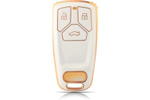 OFFCURVE Funda Llaves Coche Carcasa Llave, Funda Mando Coche Carcasa Mando 3 Botones Apta para Audi A3 A4 A5 A6 A7 A8 Q2 Q3 Q5 Q7 Q8 S4 S5 S6 S7 S8 SQ5 SQ7 R8 RS4 RS5 RS TT TTS TTRS FY FV B9 D5 F5