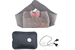SKIKHN Borsa Acqua Calda Elettriche, Scaldamani Elettrico, Borsa Acqua Calda Peluche, Scalda Mani Portatile Elettrico, Boule Acqua Calda, per Dolori Muscolari, Pancia, Dorsali e Mestruali