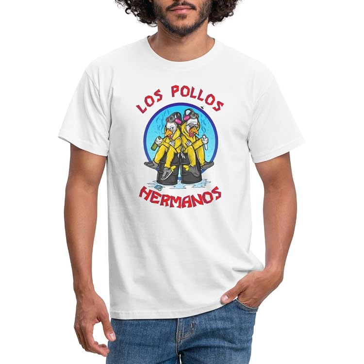 T-shirt Breaking Bad Los Pollos Hermanos pour hommes, décontracté, col rond, coton, mignon, ères jetables, t-shirts à manches courtes, unique, Y  200000343