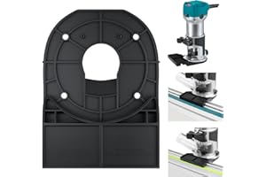 THAGBRCO Black Router Adapter for Makita 18V RT0701C XTR01Z DRT50 RT0700C Compatible with Makita/Festool Edge Guide Rail
