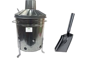 EASYSHOPPING Mini Garden Incinerator Small 15L Rubbish Waste Paper Document Burning Fire Bin + Free Mini Shovel