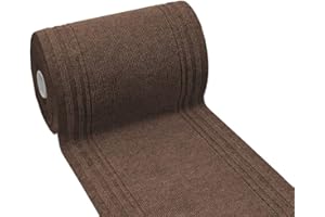 emmevi - Alfombra Antideslizante para Pasillo, por Metro, h67 cm, moqueta Absorbente, Marrón