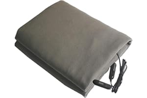 GENERIC Elektrische Reisedecke – Warmes beheiztes Fleece, weiche Autoinnendecke | tragbare Kniedecke, Camping-Kappe, Auto-Start, Reise, Stadion, Adu