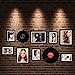 Produktbild Nwn Fotowand Foto Wand Dekoration Malerei Vintage Foto Wand Zusammensetzung Film Malerei LP Wandbild Kaffee Bar Wand Dekoration (Farbe : B)