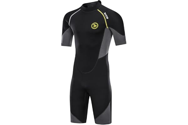 Combinaison de plongée Courte en néoprène de qualité supérieure pour Homme - Fermeture éclair dans Le Dos - 1,5/3 mm - pour la plongée sous-Marine, la plongée avec Tuba, Le Surf, Le canoë, la plongée