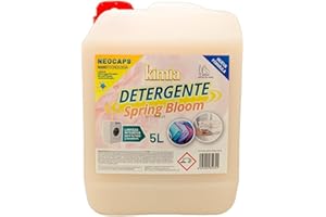 KIMIA - Detergente para Ropa PoweMax 5L | con Microcápsulas Perfumantes | Quitamanchas | Adecuado para Ropa Blanca y de Color | Fragancia Intensa | Para Todo Tipo de Tejidos | Limpieza Profunda