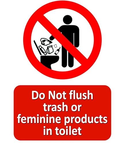 Waarschuwingsstickers - Houd het toilet schoon - Reinig de toiletpot na