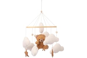 BUTORY Baby Mobile for Crib Baby Crib Mobile for Boys Girls Soft Bear Nursery Mobile Cute Gender Neutral Crib Toy Hanging Decor for Infant Newborn Boy Girl Gift