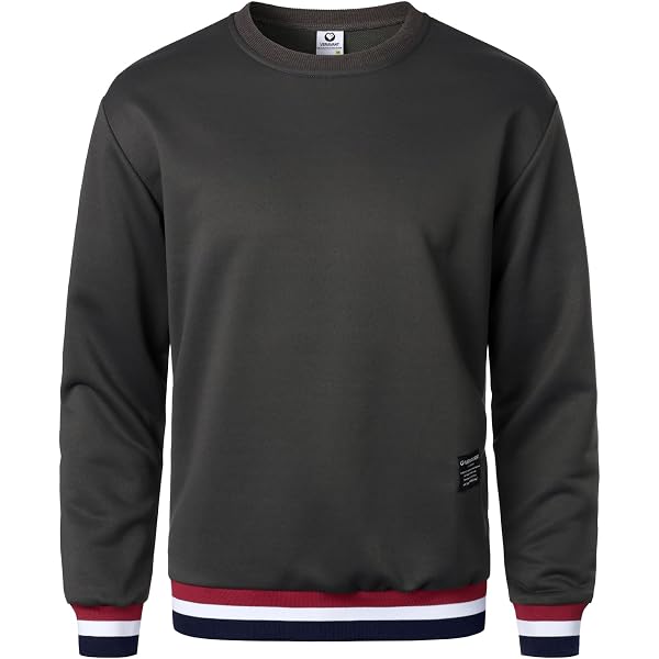 LUVCES Pull Homme Décontracté Col Rond Blocs Couleurs Rayé - Tricot Chaud Et Confortable