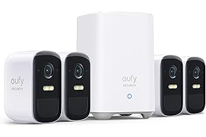 eufy Security eufyCam 2C Pro, Überwachungskamera aussen, 2K Auflösung, 180 Tage Akku, Kompatibel mit HomeKit und Solar Panel, IP67, überwachungskamera aussen Set 4+1, Gebührenfreie Nutzung